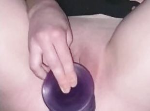 Teen with FAT ASS rides her FAVORITE DILDO!!