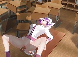 3D HENTAI Schoolgirl pussyfucked on the table