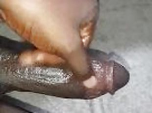 Handjob self pleasure with massive cumshots.