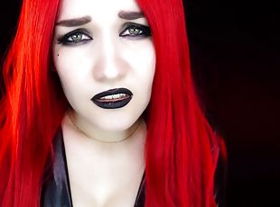 ASMR solo with redhead devil babe