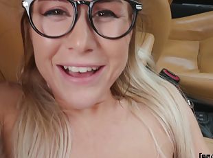 POV car fuck with steamy Madison McQueen