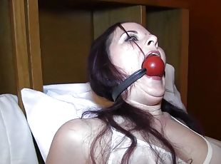 Sex slave gets a lesson in bdsm by her master