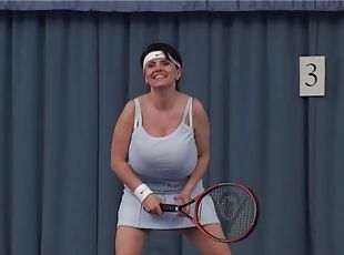 tetas-grandes, enorme, deporte, tetas, tenis