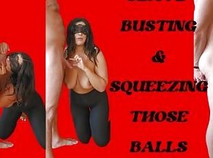 Dominant Teacher makes her student's  the subject of her balls busting experiment