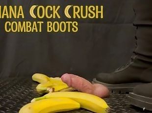 Cock Crush with Banana, CBT Trampling with TamyStarly - Ballbusting, Cock Trample, Femdom