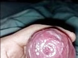 cum play with phimosis tight foreskin