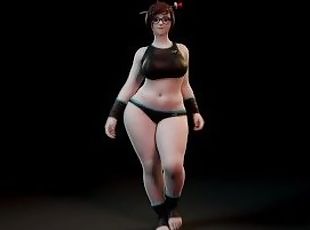 Mei sexy walk 3d animated clothed version