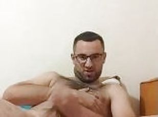 Horny Nerdy Jewish Guy Jerk off His Big Cock # SUPPORT ISRAEL