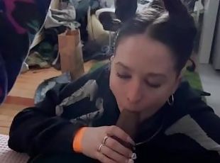 Passionate Blowjob From Neighbors Daughter (OF @halliebaker)