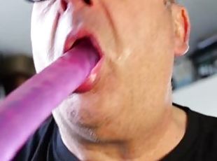 Deep Throat Training with Dildo  23 cm inside