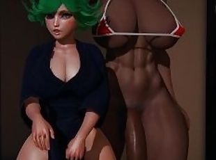 Hot Tatsumaki DESTROYED By A Futa Huge Black Cock