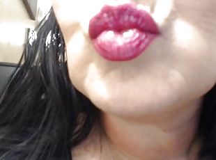 Lip Smelling Fuchsia Pink Lipstick Tube