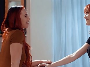 Passionate lesbo sex with redhead lesbian MILFs Aidra Fox and Kenna James