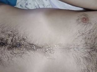 Lights on cumshot leaft on my belly