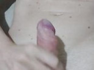 Huge cumshot with closeup on dick