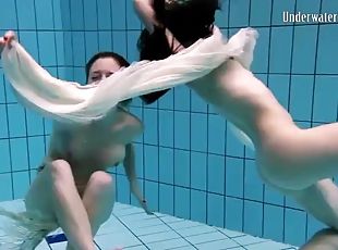 Andrejka and Anetta hot lesbians underwater