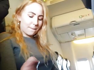 Airplane ! Horny Pilot's Wife Shows Big Tits In Public