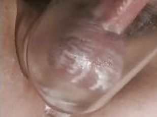 creamy fleshlight vaccuum cockplay with analplug