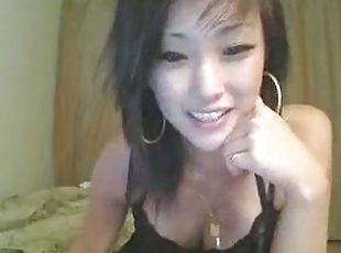 Asian webcam girl strip and tit play