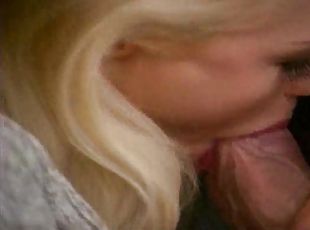 Blonde in mini bus fucked on the road