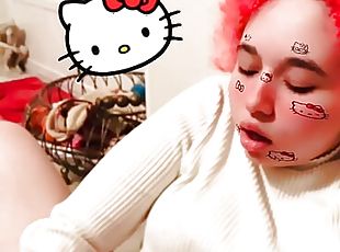 Hello kitty fucks her pussy