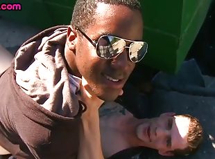 poilue, en-plein-air, public, amateur, anal, ébène, interracial, gay, black