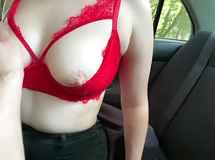 Stepsister Sucked In The Car In The Woods