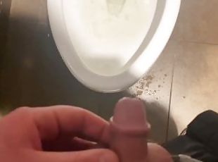 Chubby College Micro Penis Pissing in Public Restroom SMALL DICK PISSING