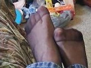Pantyhosed feet
