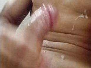 bañando, masturbación, público, amateur, chorro-de-corrida, polla-enorme, latino, paja, pies, baño