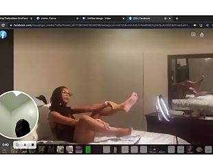 Masturbating with a Facebook foot goddess named Serenity