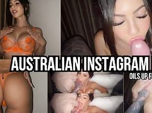 POV: Australian Instagram Model Oils Up To Take NZ Cock