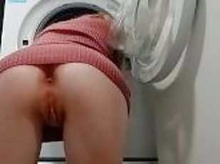 Dirty talking stuck in the dryer with no panties (OF perkygrace)