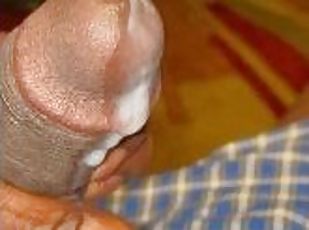 A lot of precum + a thick cumshot