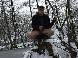 masturbation, en-plein-air, public, amateur, ejaculation-sur-le-corps, gay, secousses, ejaculation, minet