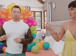 Brunette Tranny Angel - Balls Deep In My Balloons part 1 with Pierce Paris