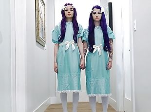 Step Sisters Jessae Rosae & Val Steele Fuck One Guy In The Shining Parody - SisLovesMe Full Video