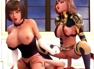 Futa Futanari Anal Gangbang Threesome 3D Hentai