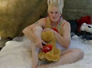 veľké-prsia, masturbácia, orgazmus, amatérske, blondýna, prsia, sólo