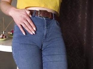 fet, fitta-pussy, amatör, milf, bbw, trosor, tight, ensam, jeans, cameltoe