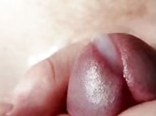 Closeup quick handjob and cumshot