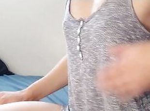 t-shirt orgasm fingering and toying