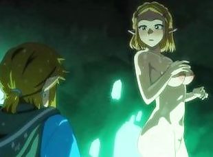 Zelda's bath time has a suprise visitor Hentai Uncensored