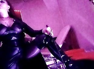 Dominatrix Eva Latex Fetish Big Ass Milf Femdom Goddess Solo Boots Glasses Mistress Leather Hot Kink