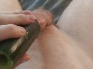 Femboy Cums Using Cucumber Fleshlight