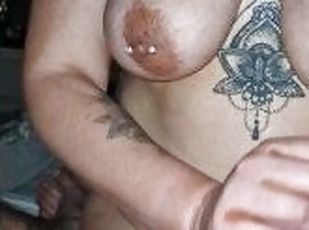 Bbw milf Jerks daddy's cock (huge tits)