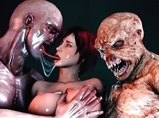 monster, anal, tenåring, compilation, gal, anime, fantasi, hentai, stram, 3d