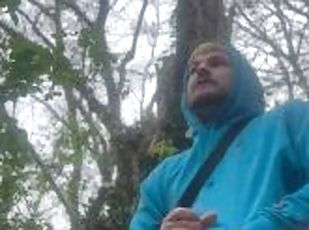 Jerking Off and Cumming In The Woods